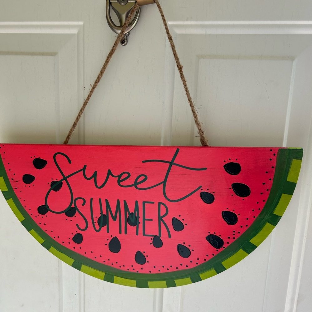 Hand Painted Watermelon 🍉  Door Hanger